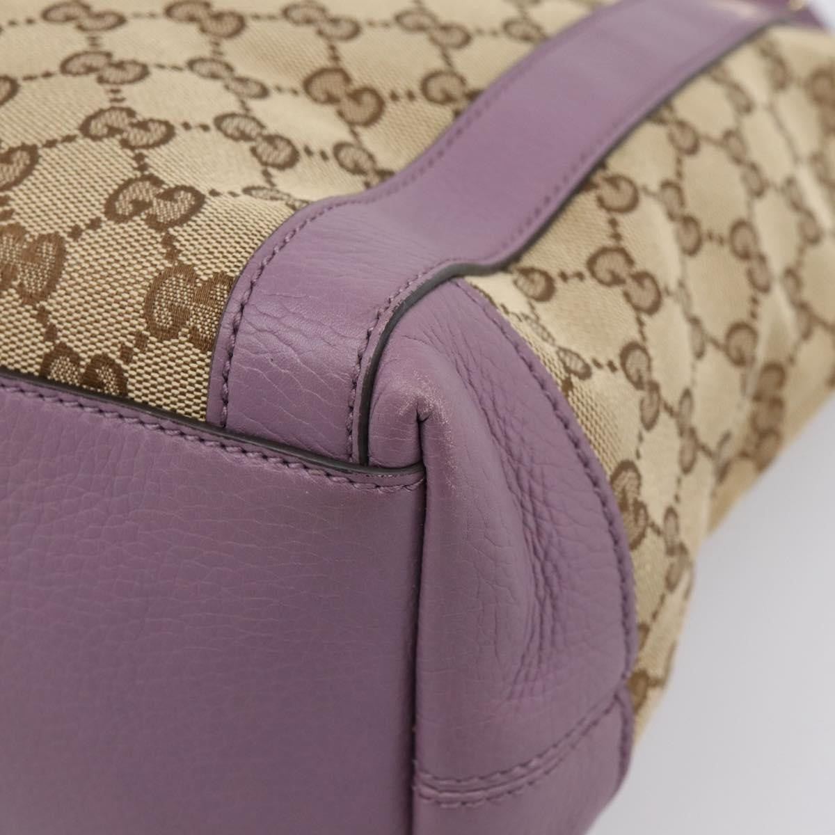 Gucci Shoulder Canvas Beige Canvas Shoulder Bag Bag (Pre-Owned)