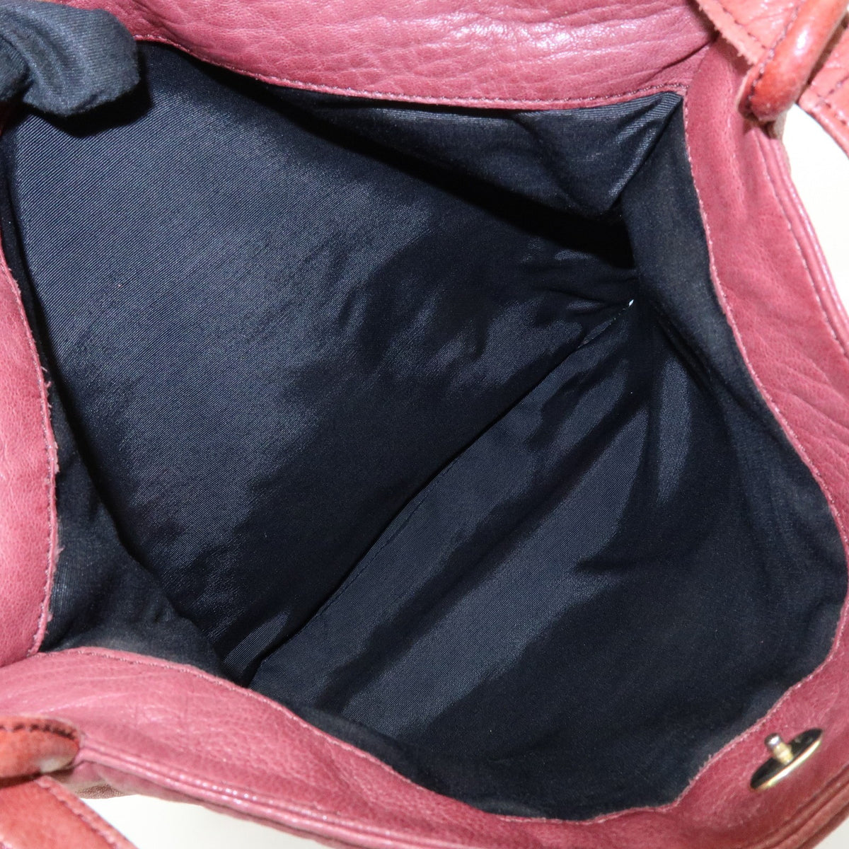 Loewe Anagram Leather Burgundy Leather Tote Bag Bag (Pre-Owned)