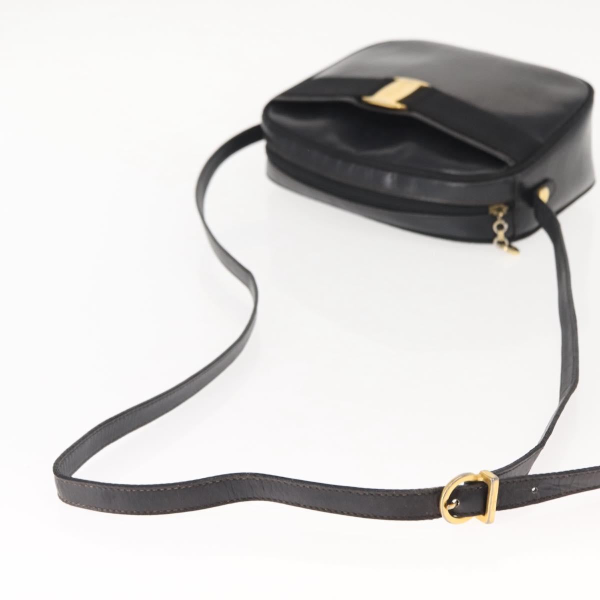 Salvatore Ferragamo Vala Leather Black Leather Shoulder Bag Bag (Pre-Owned)