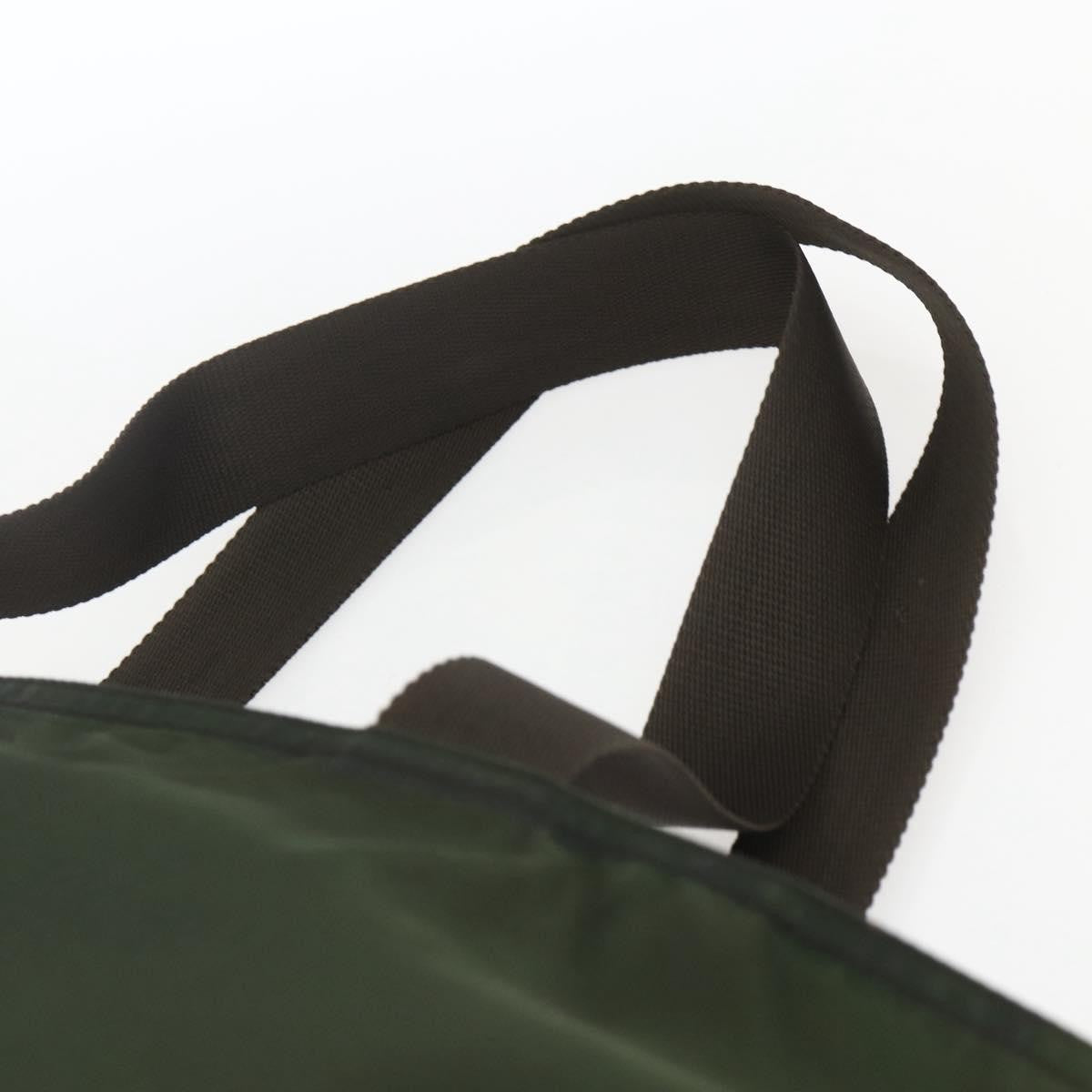 Prada Vintage Zip Tote Tessuto Khaki Nylon Tote Bag Bag (Pre-Owned)