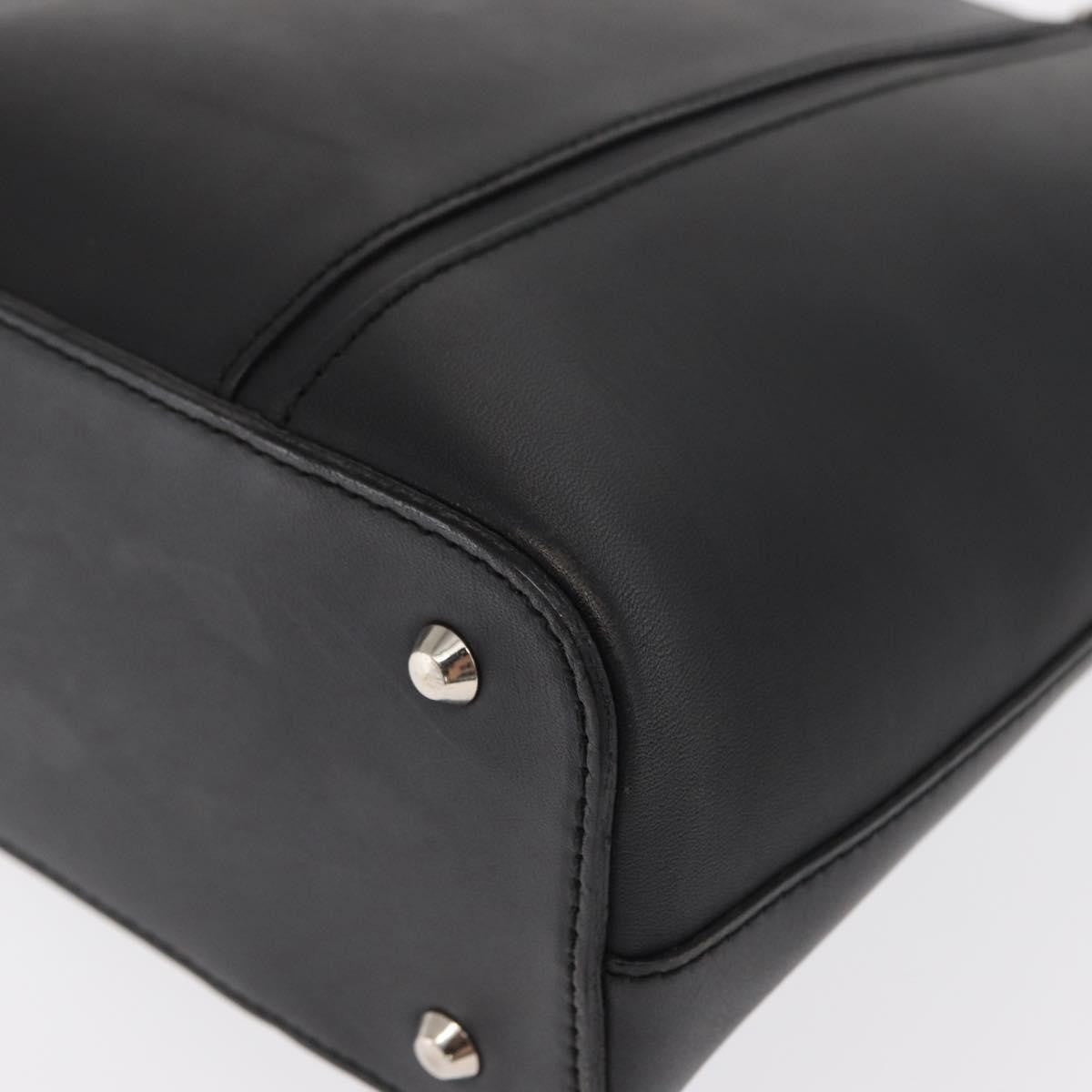 Burberry Vintage Leather Black Leather Handbag (Pre-Owned)