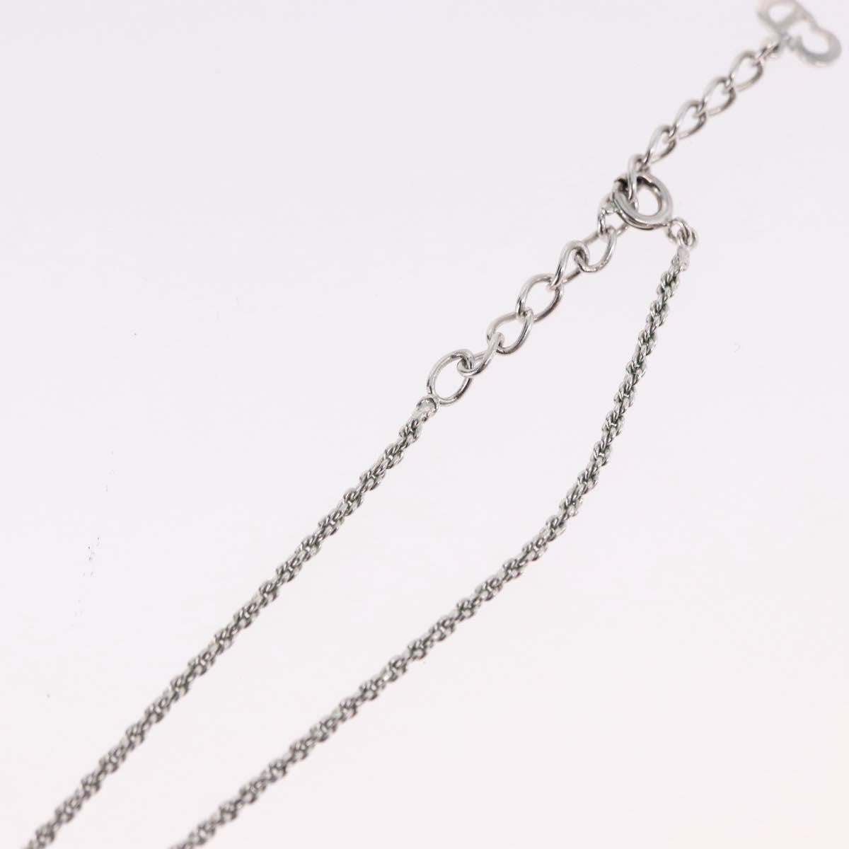 Christian Dior Vintage Circle Pendant Metal Silver Metal Necklace Jewelry (Pre-Owned)