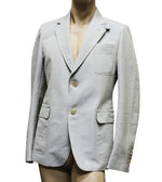 Gucci Men's Beige Blue Coat Jacket Blazer