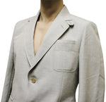 Gucci Men's Beige Blue Coat Jacket Blazer