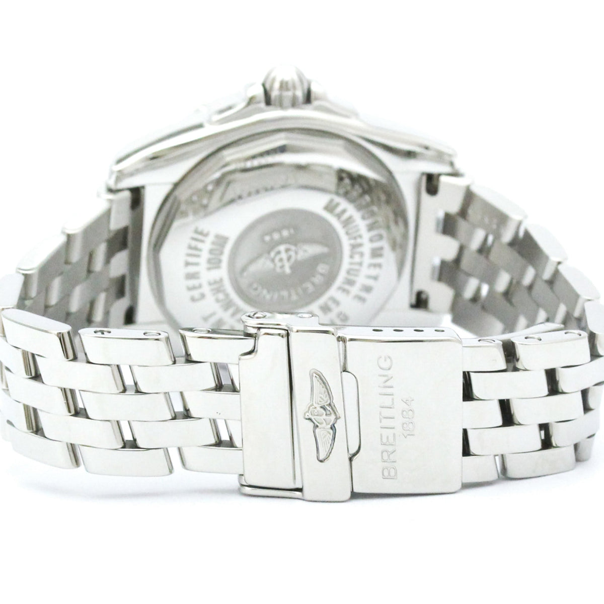 Breitling Cockpit Quartz Stainless Steel With Diamond Bezel Watch (Pre-Owned)