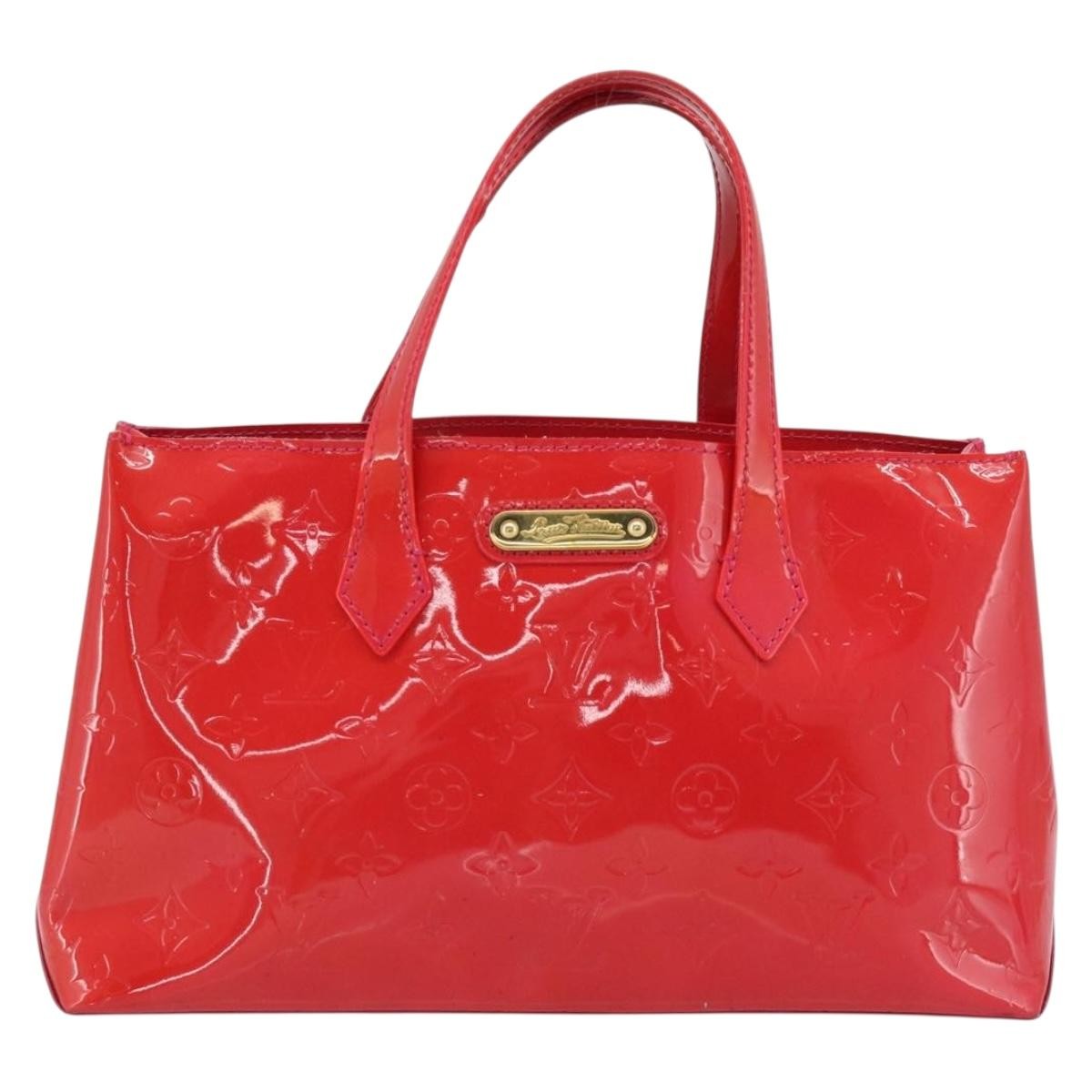 Louis Vuitton Wilshire Monogram Vernis Pink Patent_Leather Handbag (Pre-Owned)