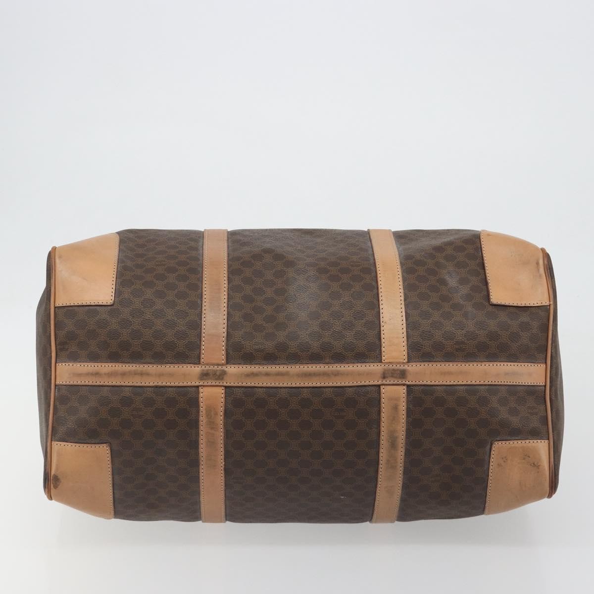 Celine Vintage Duffle Macadam Coated Canvas Brown Pvc Travel Bag Bag (Pre-Owned)