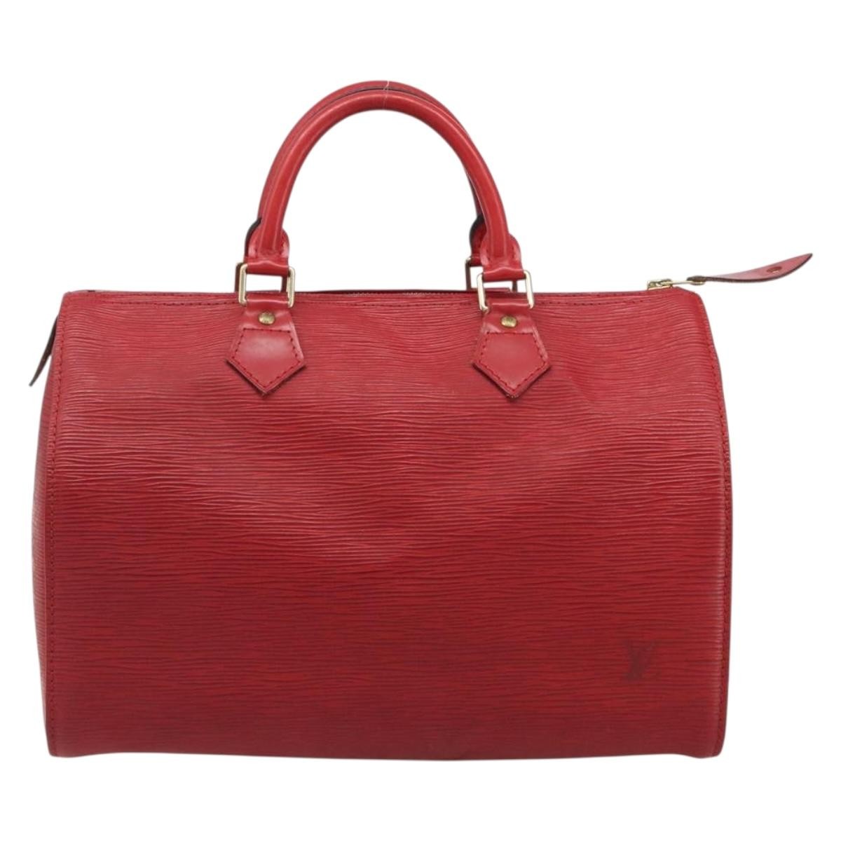 Louis Vuitton Speedy Epi Leather Red Leather Handbag (Pre-Owned)