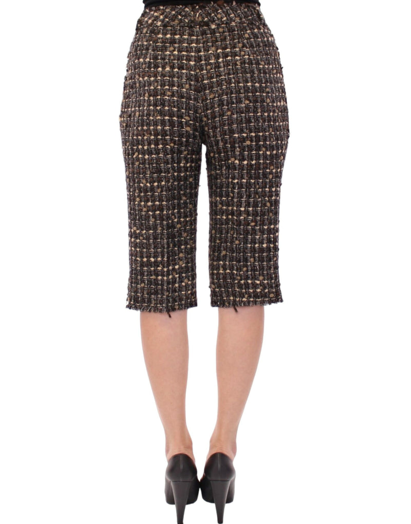Dolce & Gabbana Multicolor Wool Shorts Women's Pants