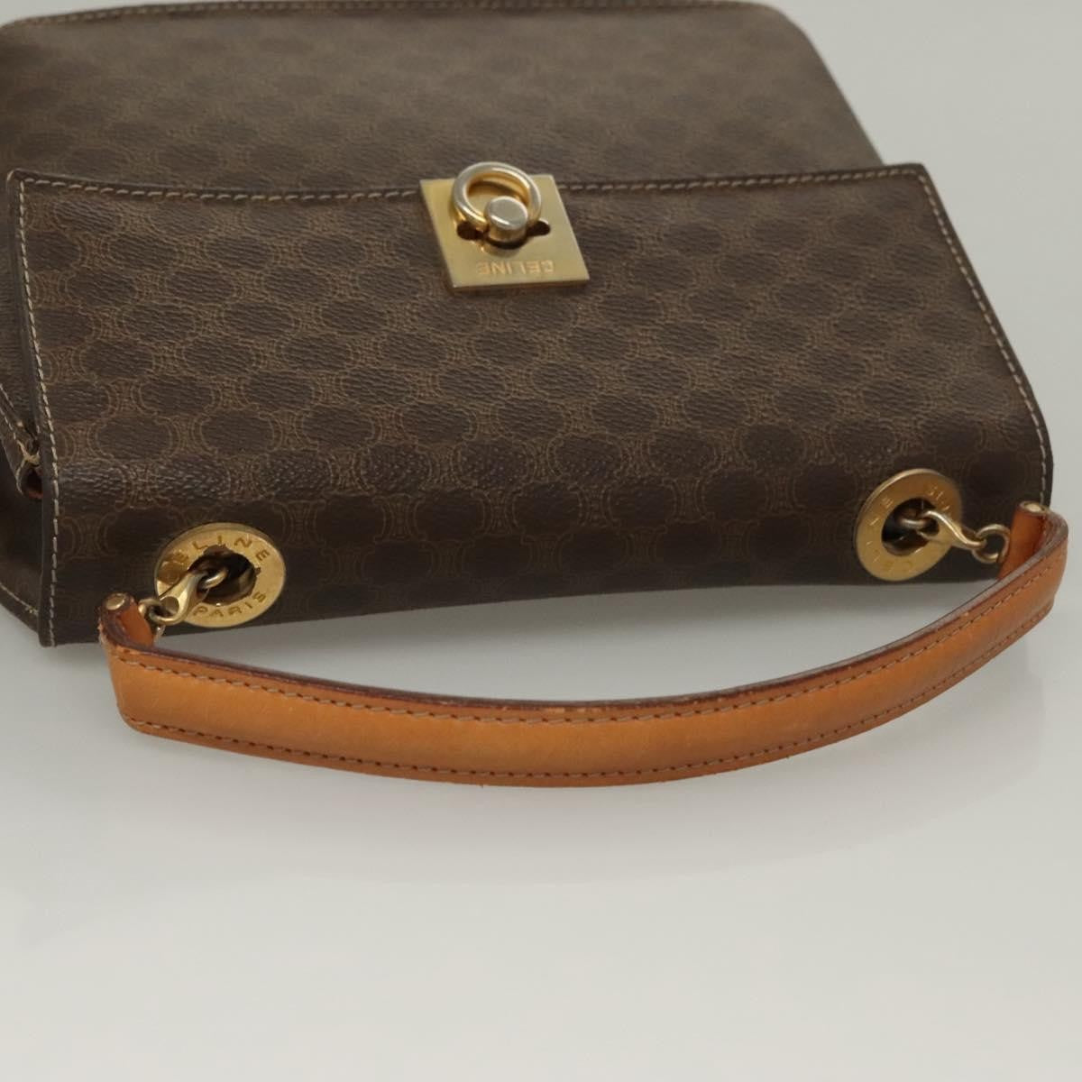 Celine Macadam Macadam With Leather Brown Canvas Handbag (Pre-Owned)