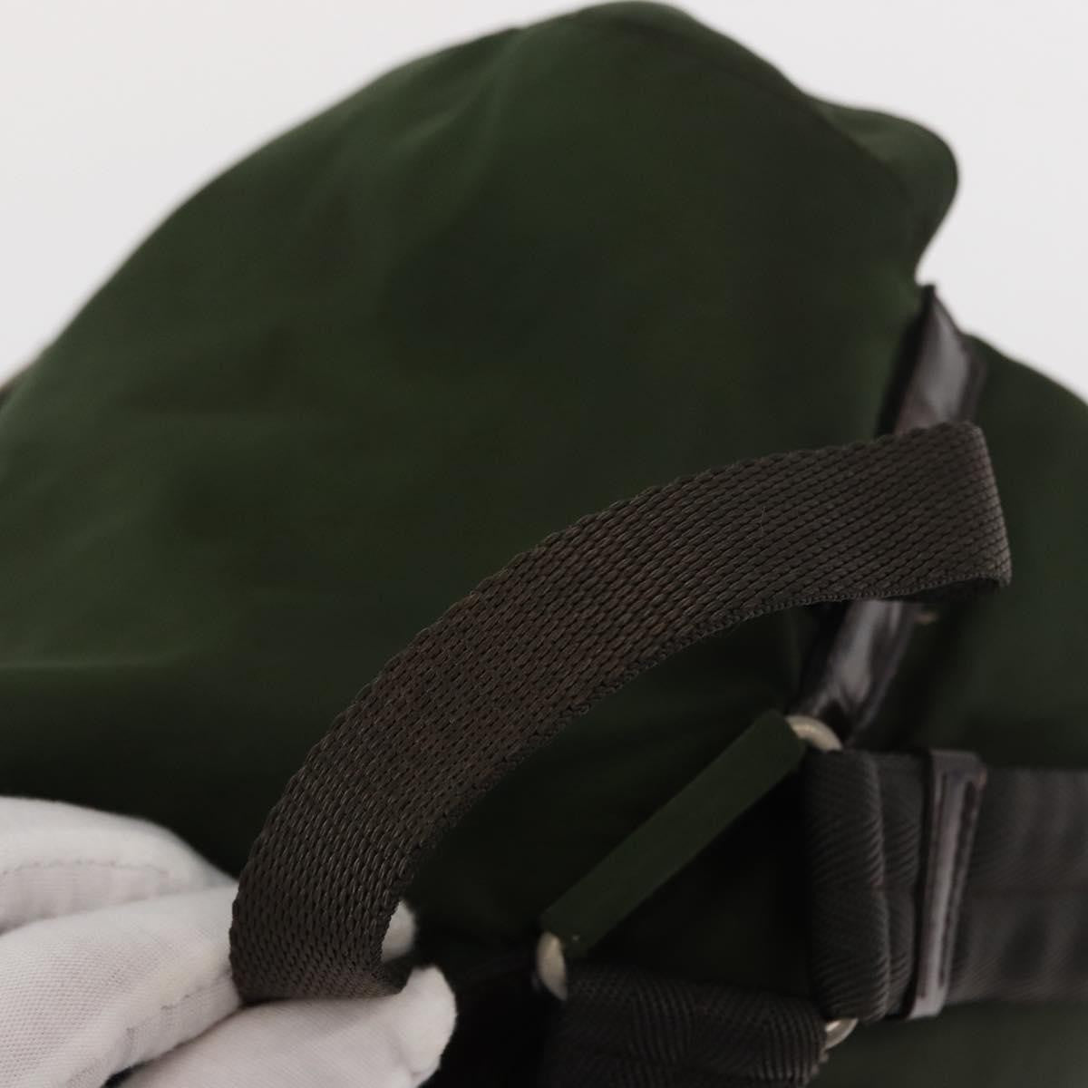 Prada Double Front Pocket Tessuto Khaki Nylon Backpack Bag (Pre-Owned)