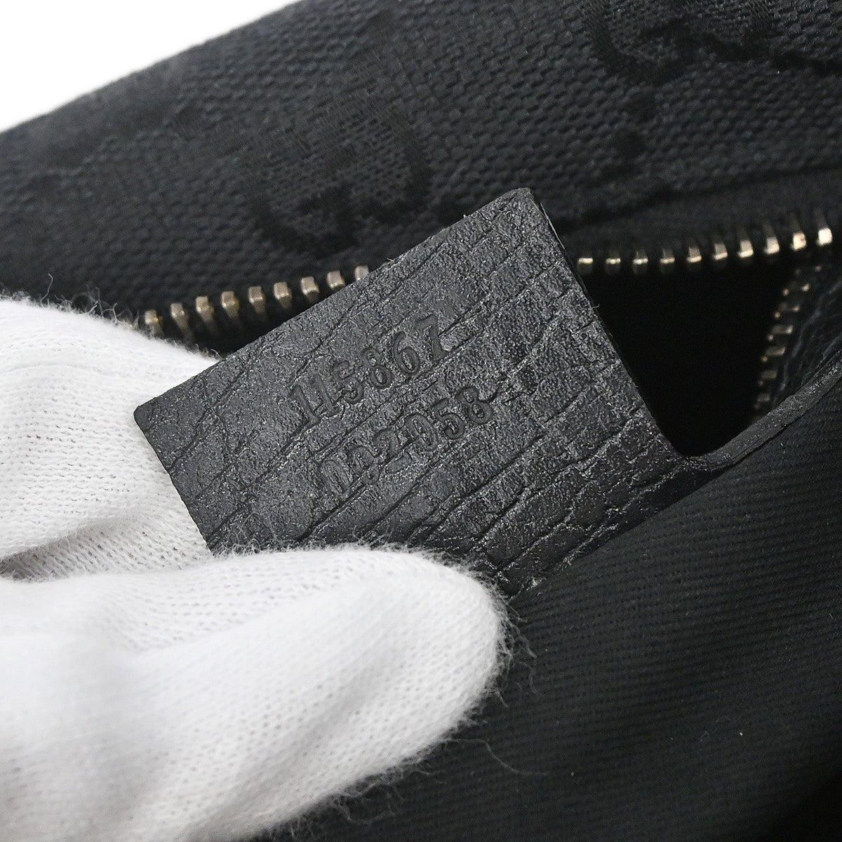 Gucci Horsebit Hobo Gg Canvas Black Canvas Handbag (Pre-Owned)