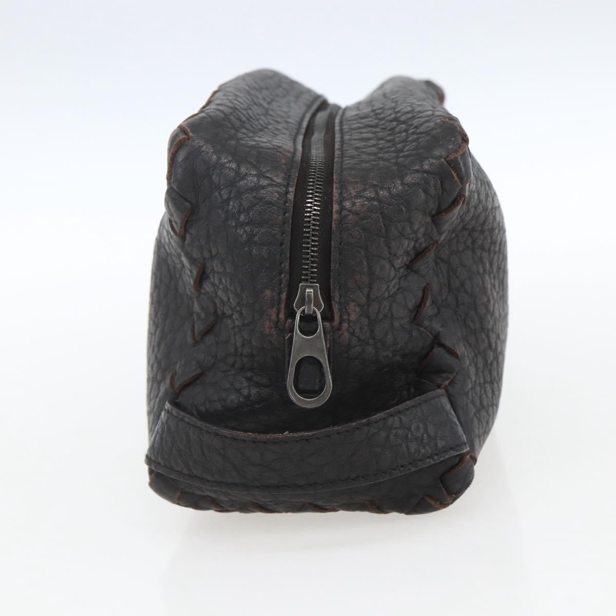 Bottega Veneta Zip Clutch Leather Brown Leather Clutche & Pouche Bag (Pre-Owned)