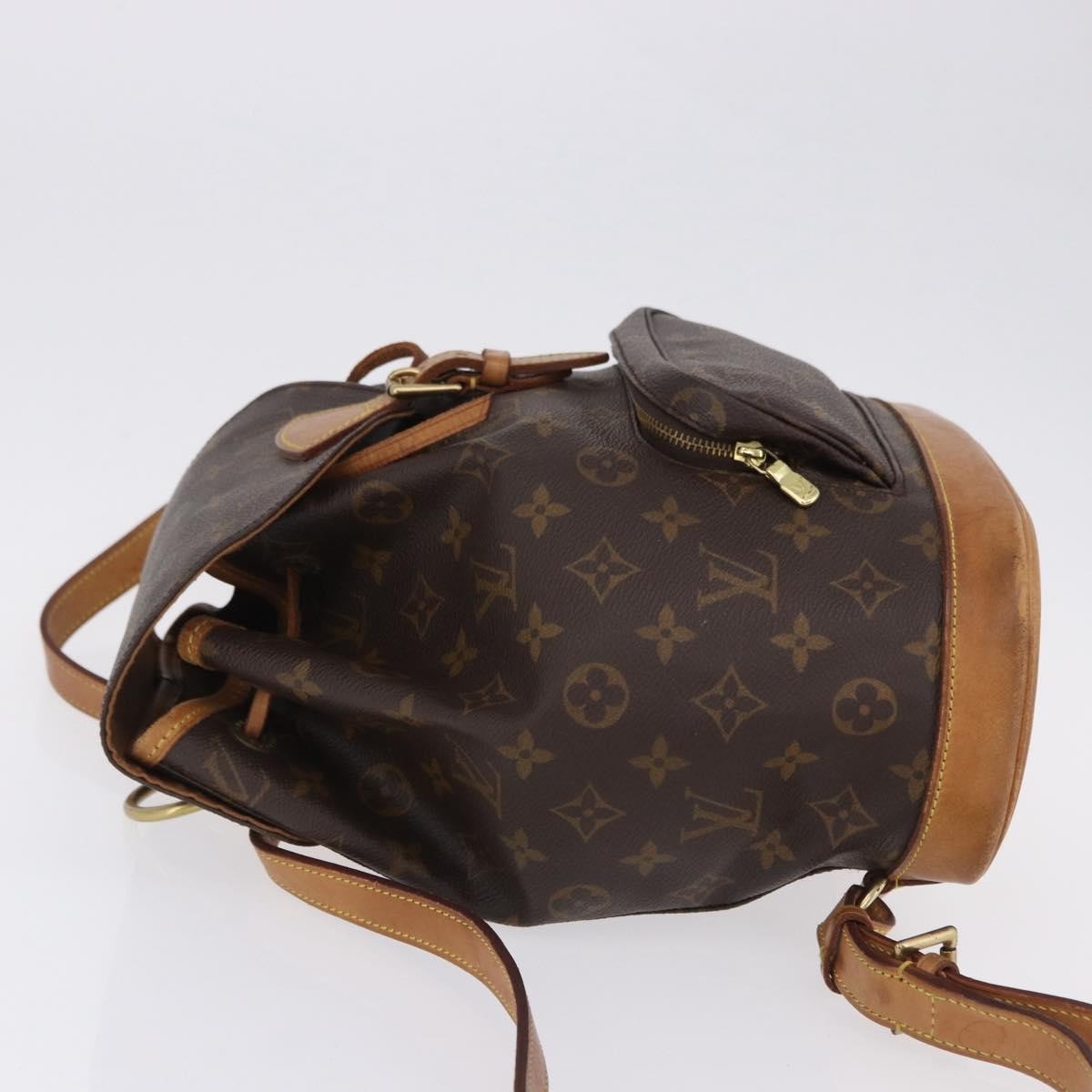 Louis Vuitton Vintage Montsouris Monogram Canvas Brown Canvas Backpack Bag (Pre-Owned)