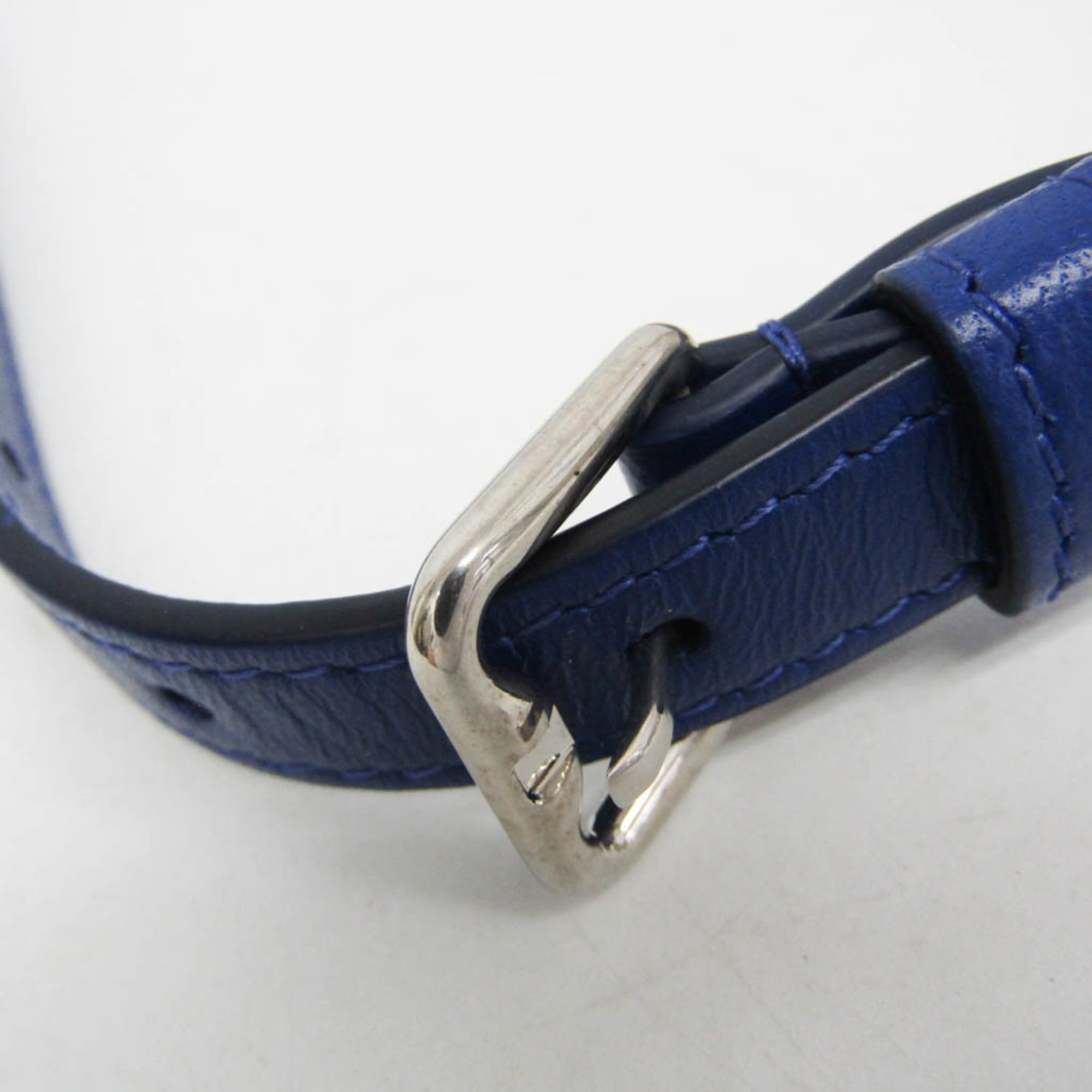 Burberry Shield Sling Leather Blue Leather Shoulder Bag Bag (Pre-Owned)