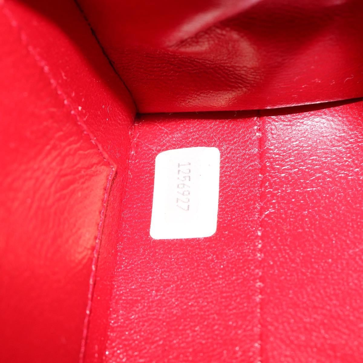 Chanel Vintage Chain Evening Mixed Quilt Lambskin Red Leather Clutche & Pouche Bag (Pre-Owned)