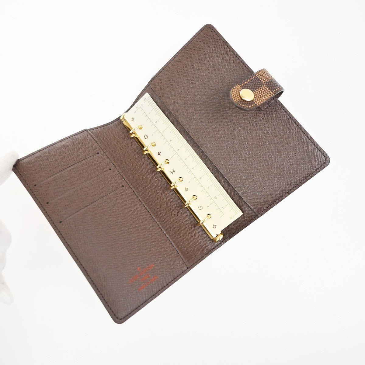 Louis Vuitton Ring Agenda Cover Damier Brown Canvas Briefcase Bag (Pre-Owned)