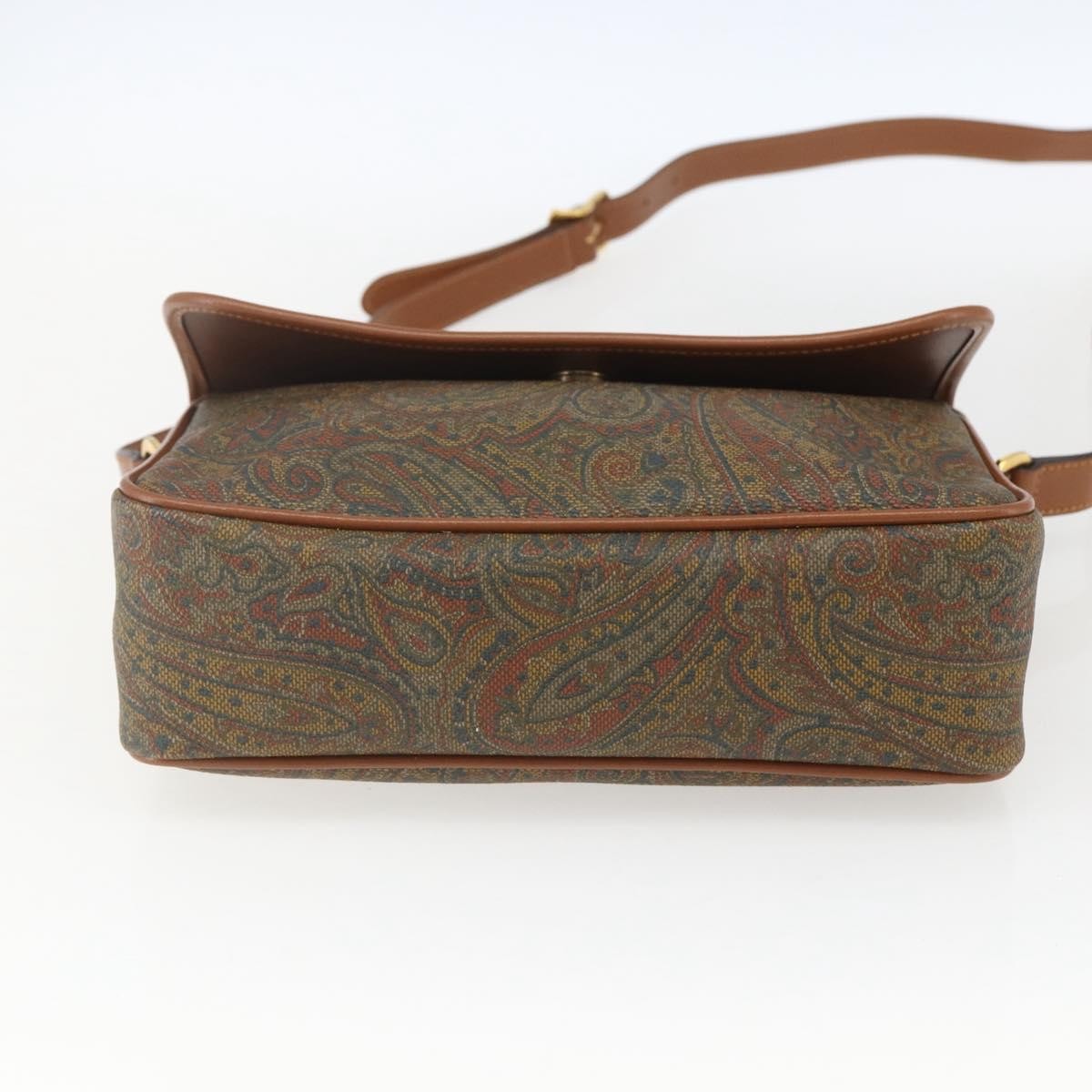 Valentino Garavani Vintage Canvas And Leather Brown Canvas Shoulder Bag Bag (Pre-Owned)