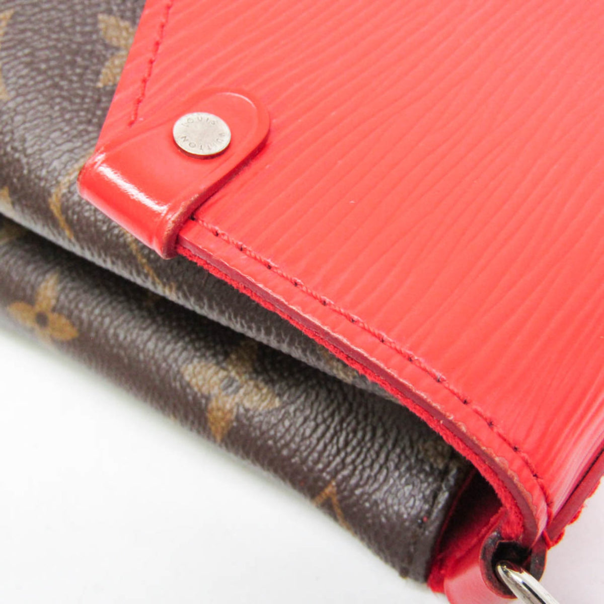 Louis Vuitton Saint Michel Monogram Canvas And Epi Leather Brown Canvas Handbag (Pre-Owned)