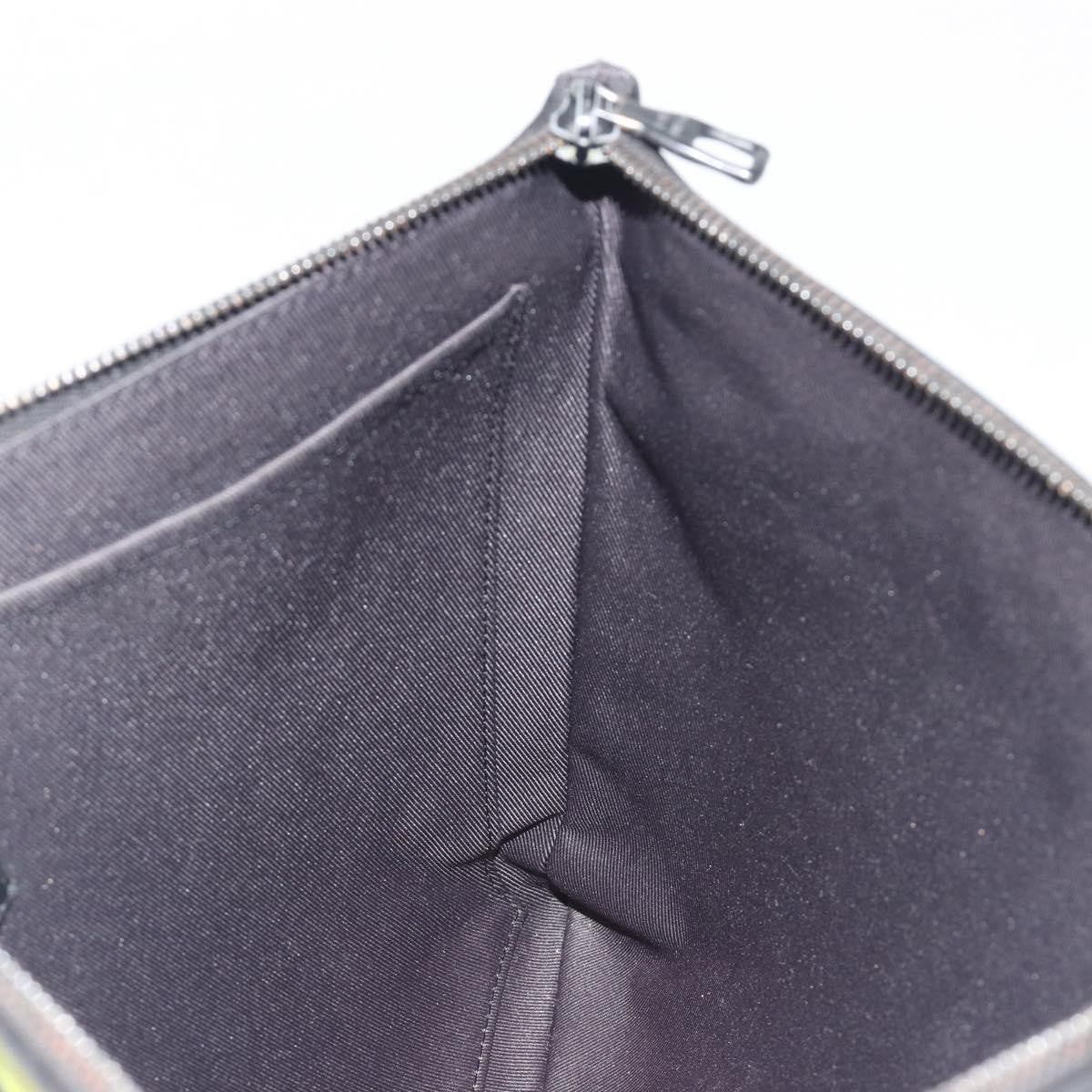 Louis Vuitton Pochette A4 Rainbow Taiga Leather Black Leather Clutche & Pouche Bag (Pre-Owned)