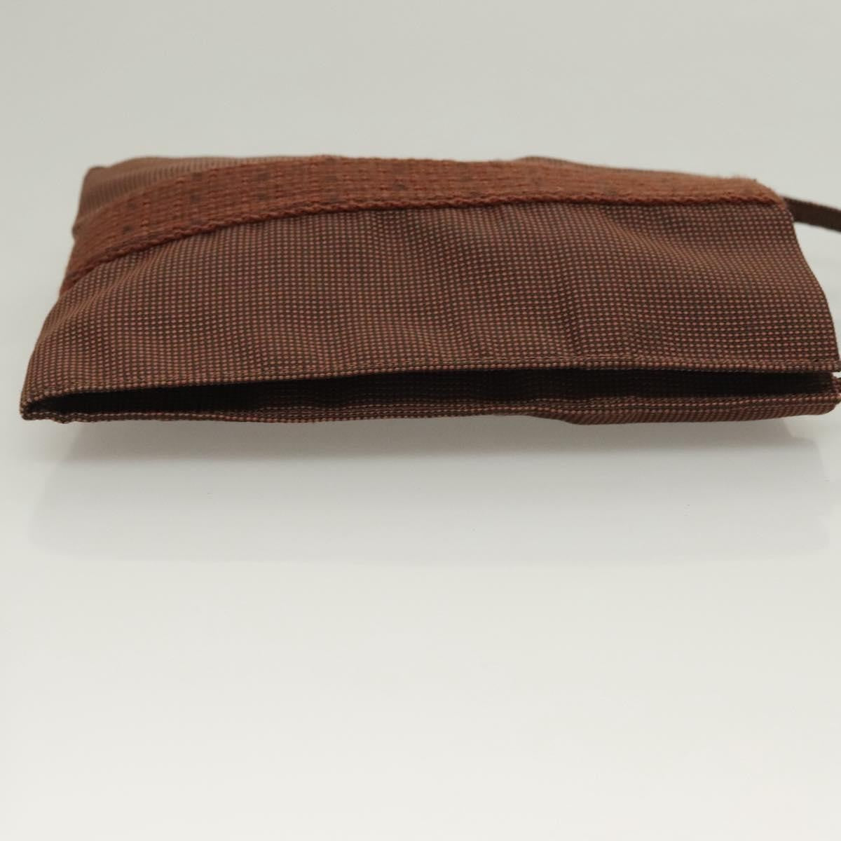 Hermes Herline Canvas Brown Canvas Crossbody Bag Bag (Pre-Owned)