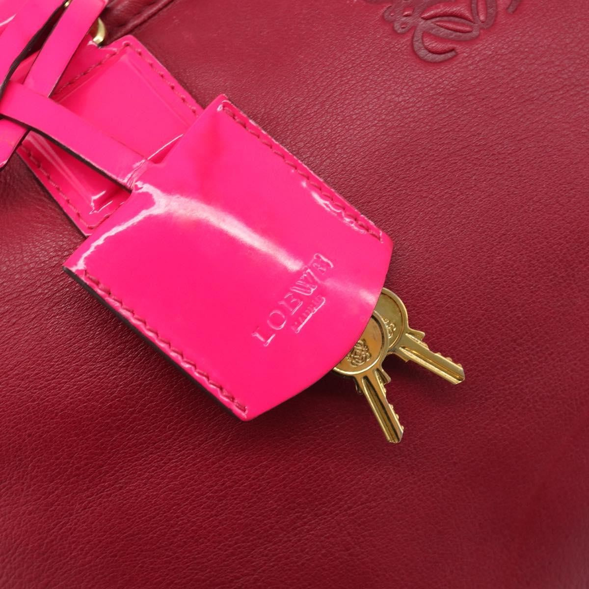 Loewe Amazona Leather Red Leather Handbag (Pre-Owned)