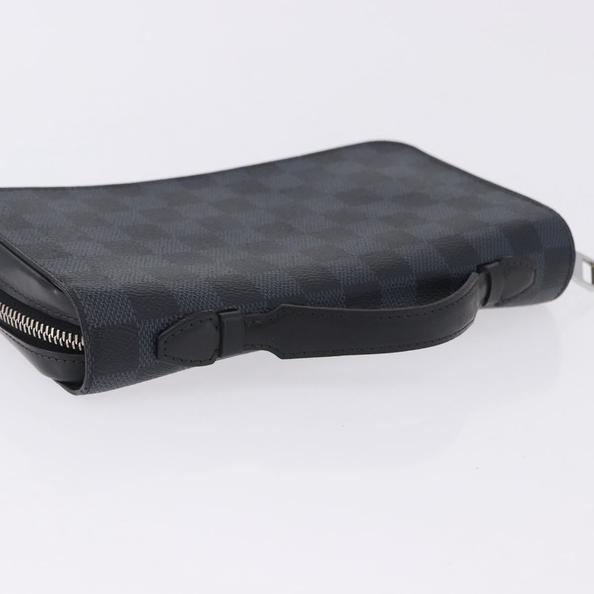 Louis Vuitton Zippy Xl Damier Leather Black Canvas Wallets Accessory (Pre-Owned)