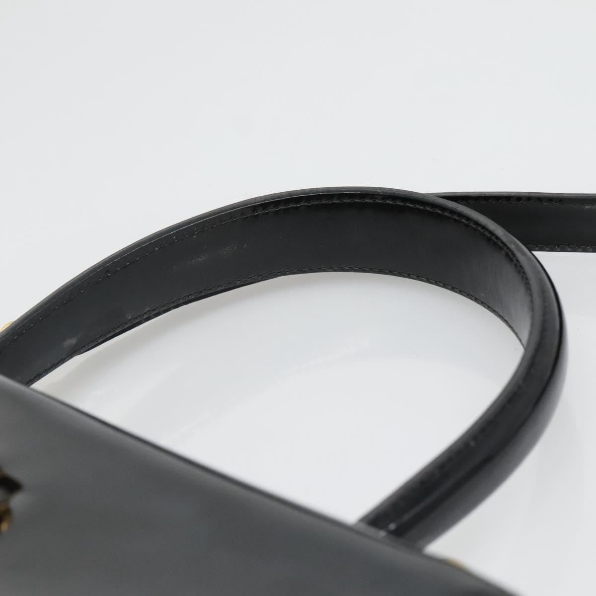Salvatore Ferragamo Gancini Patent Leather Black Patent_Leather Shoulder Bag Bag (Pre-Owned)