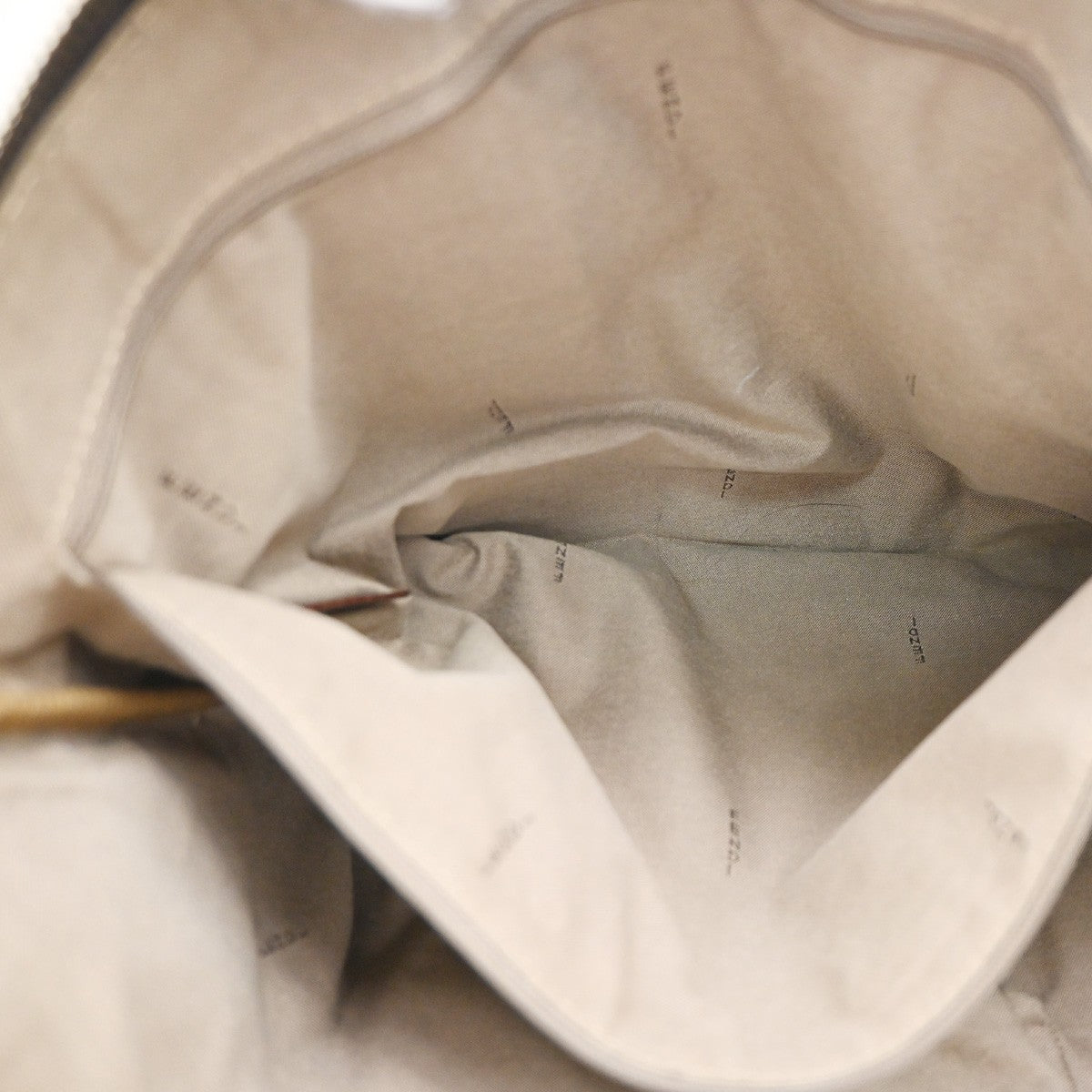 Fendi Open Zucchino Canvas Beige Canvas Tote Bag Bag (Pre-Owned)