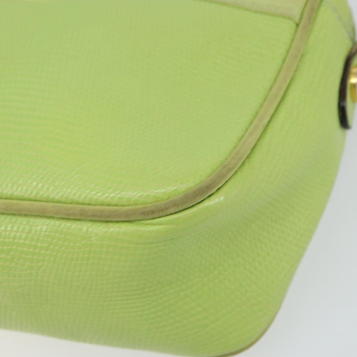 Salvatore Ferragamo Vala Leather Green Leather Shoulder Bag Bag (Pre-Owned)