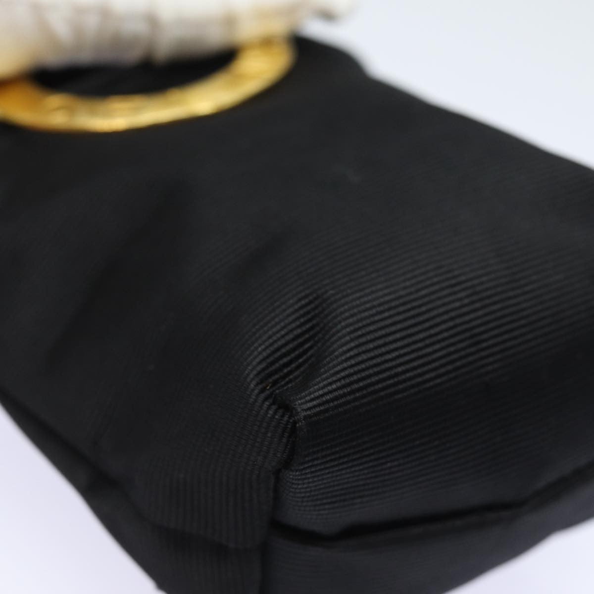 Celine Circle Logo Nylon Black Nylon Clutche & Pouche Bag (Pre-Owned)