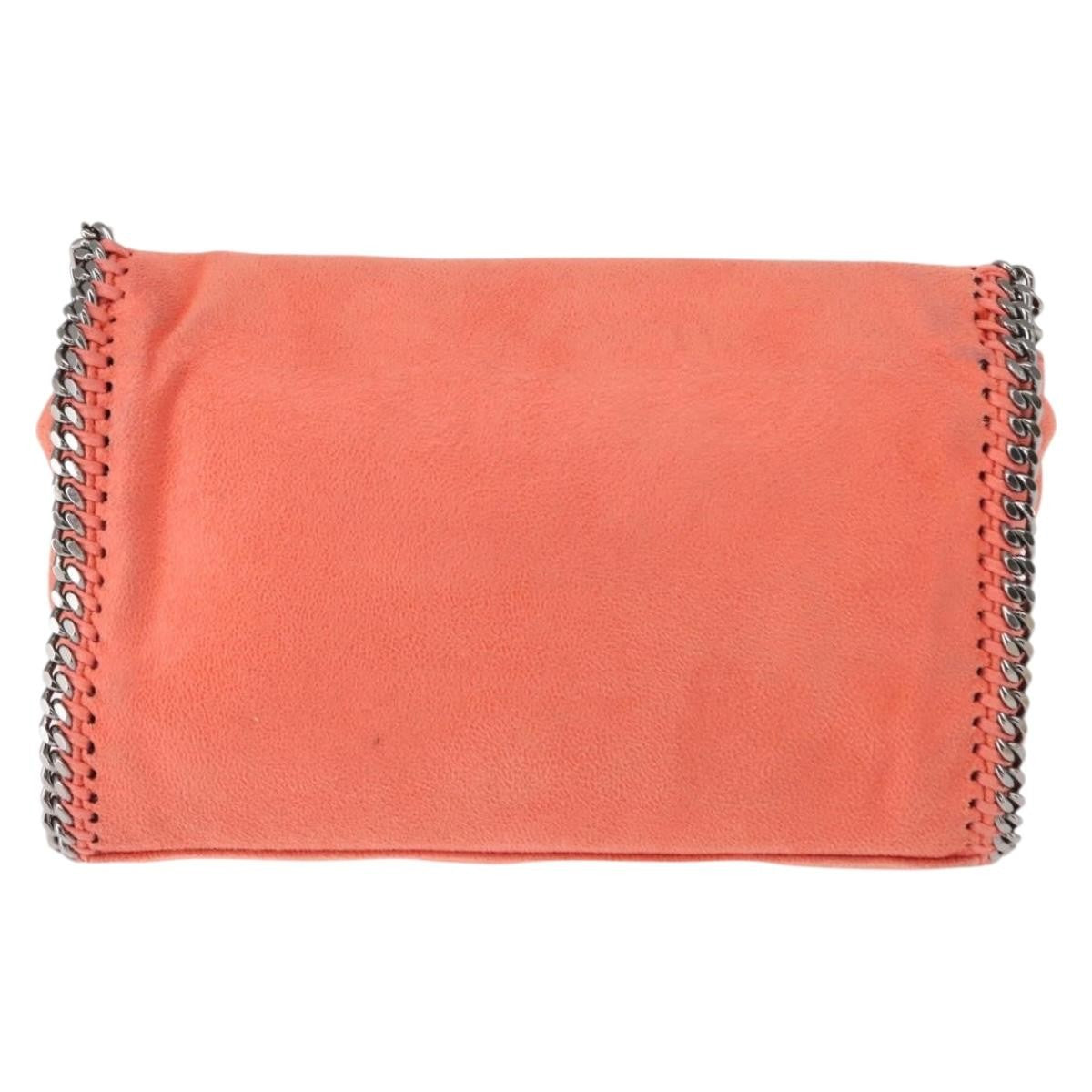 Stella Mccartney Falabella Fold Over Flap Shaggy Deer Orange Polyester Shoulder Bag Bag (Pre-Owned)