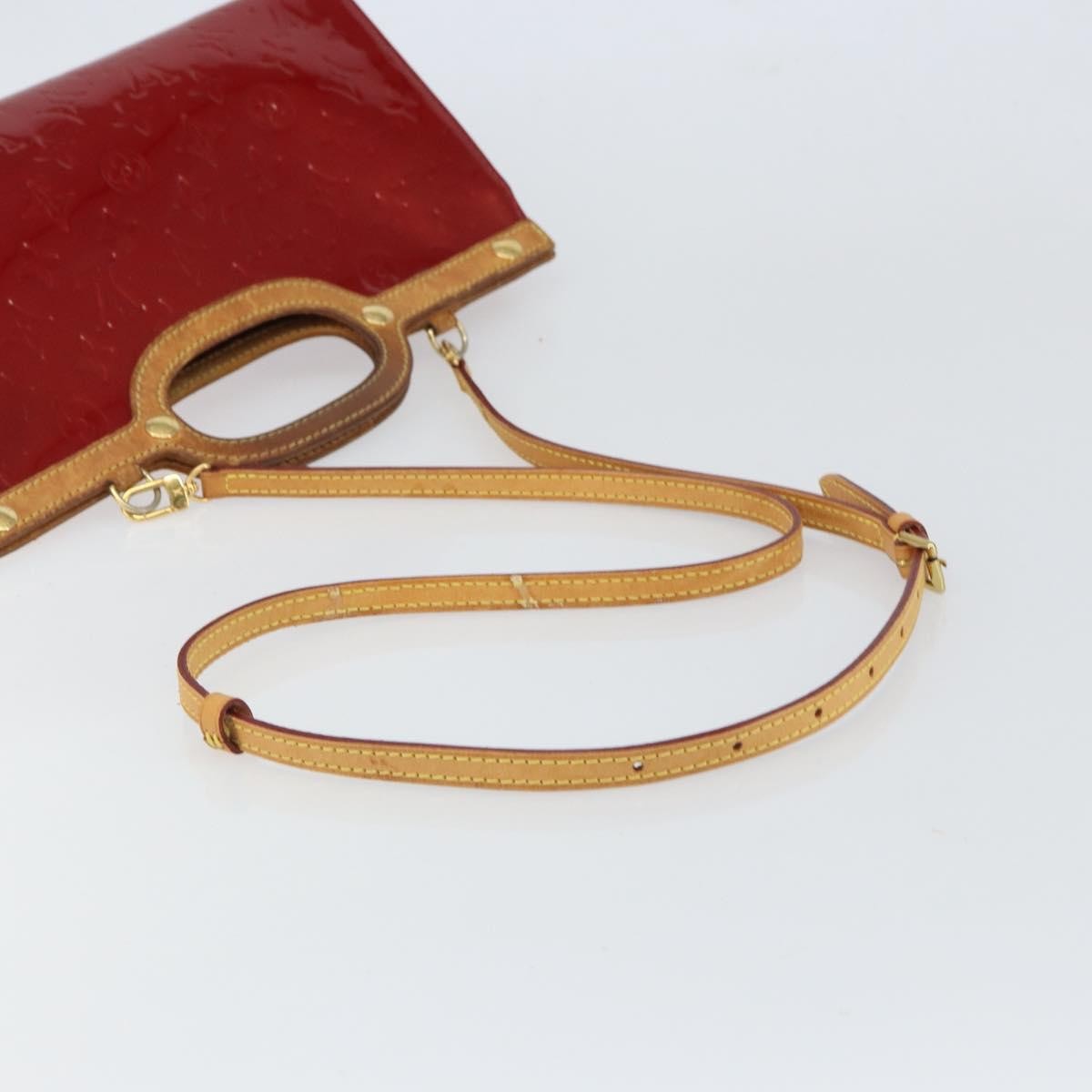 Louis Vuitton Roxbury Drive Monogram Vernis Red Patent_Leather Handbag (Pre-Owned)