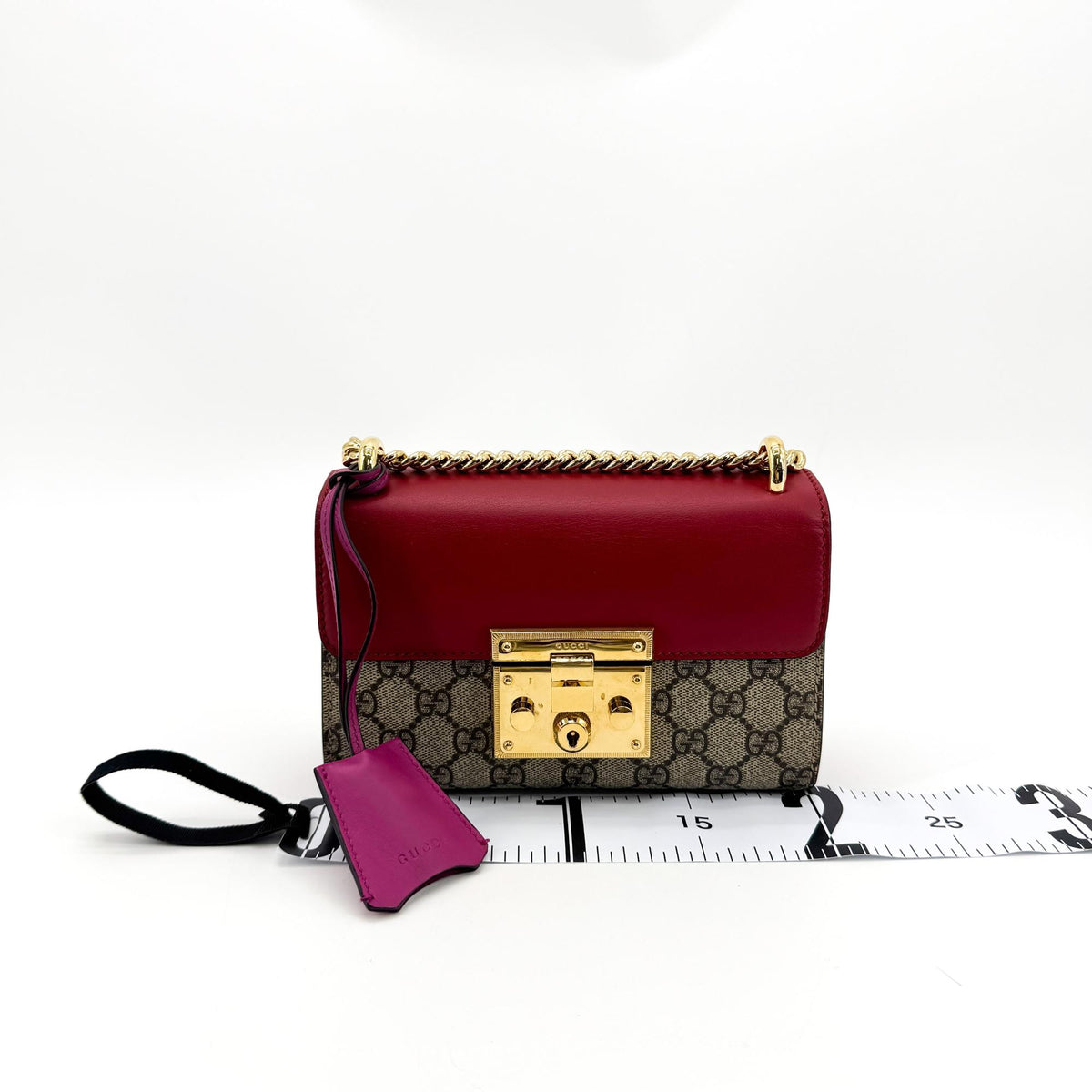 Gucci Padlock Clutch Gg Canvas And Leather Beige Canvas Clutche & Pouche Bag (Pre-Owned)