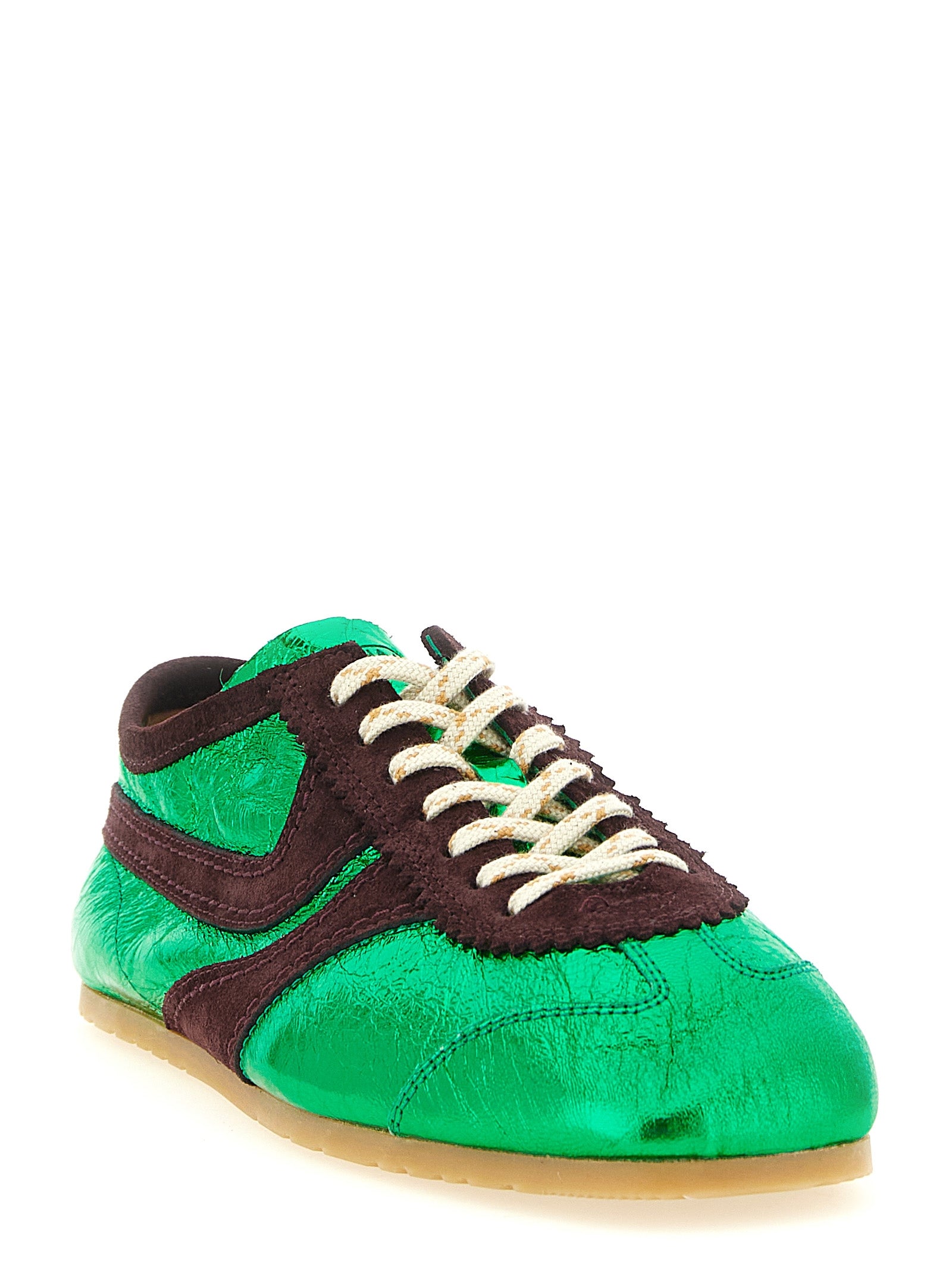 Dries Van Noten Women's Laminated Leather Sneakers