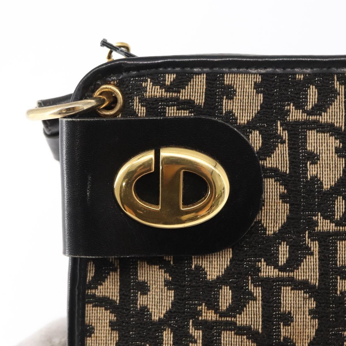 Christian Dior Vintage Cd Trotter Canvas Black Canvas Shoulder Bag Bag (Pre-Owned)