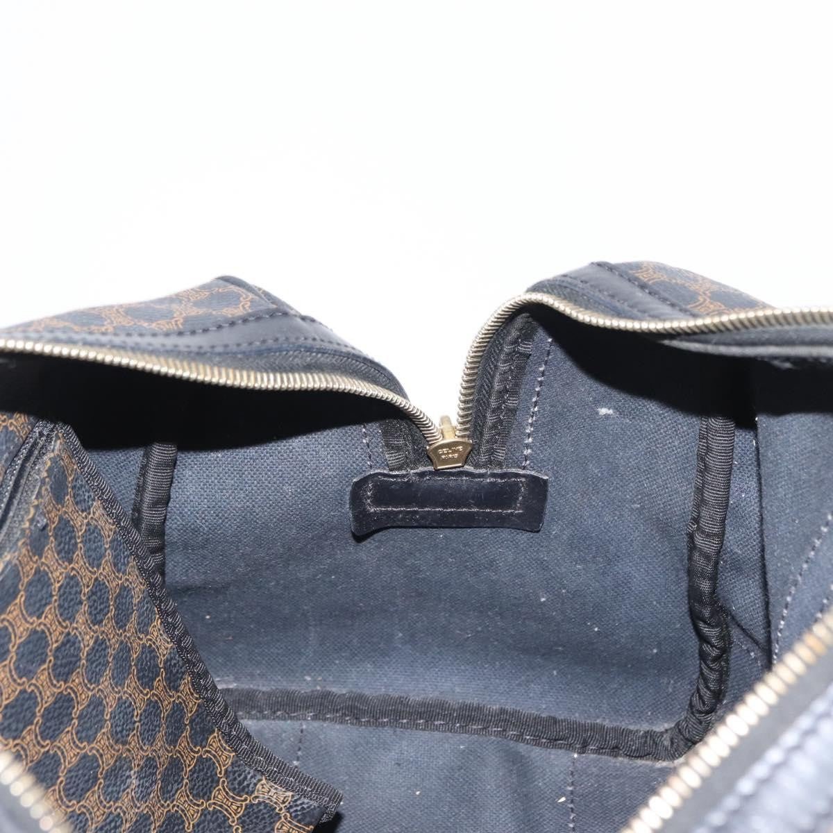 Celine Vintage Duffle Macadam Coated Canvas Black Canvas Handbag (Pre-Owned)