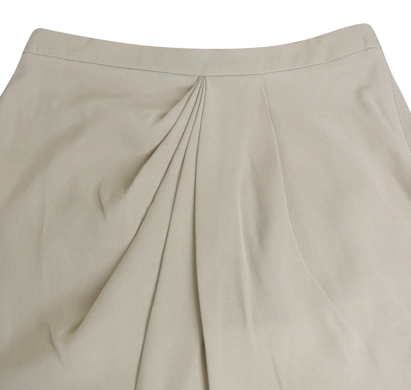 Gucci Women's Drape Front Beige Silk Skirt