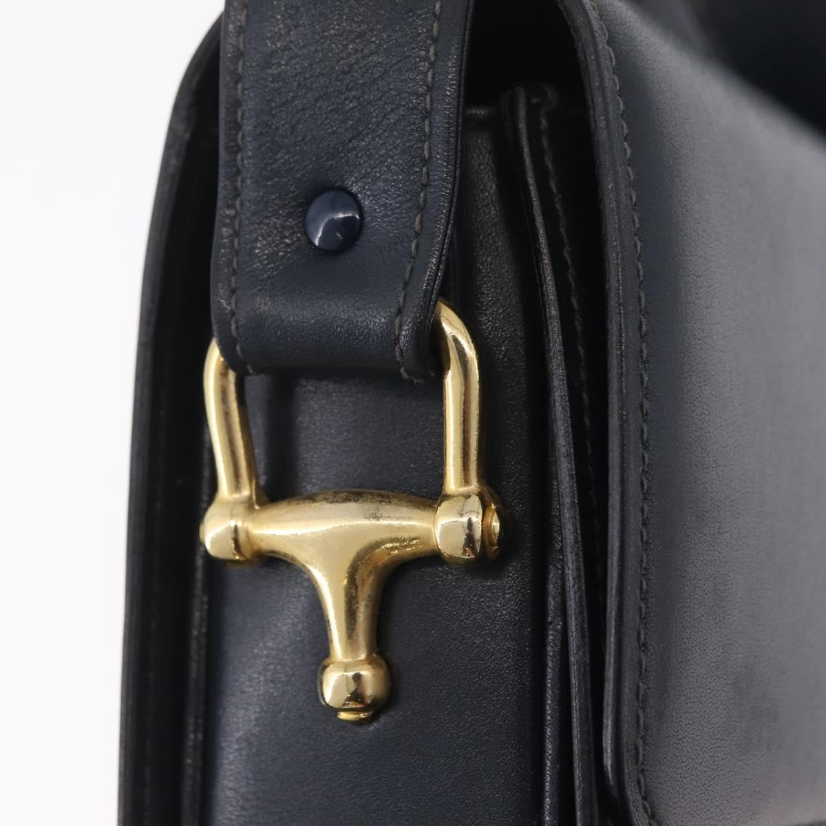 Celine Shoulder Leather Navy Leather Shoulder Bag Bag (Pre-Owned)