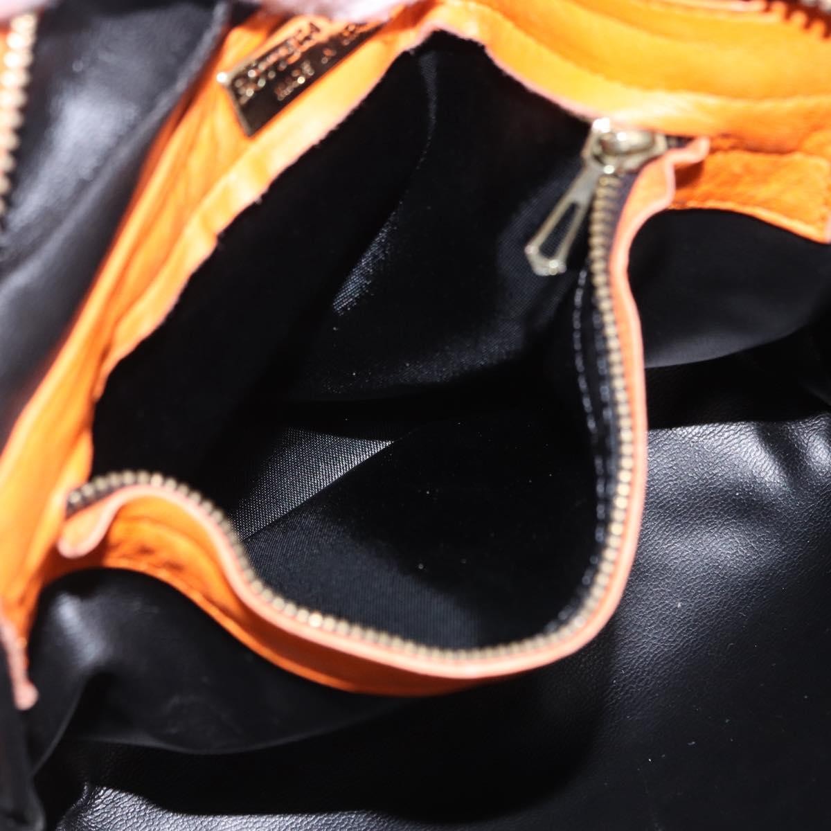 Bottega Veneta Nodini Intrecciato Nappa Orange Leather Shoulder Bag Bag (Pre-Owned)