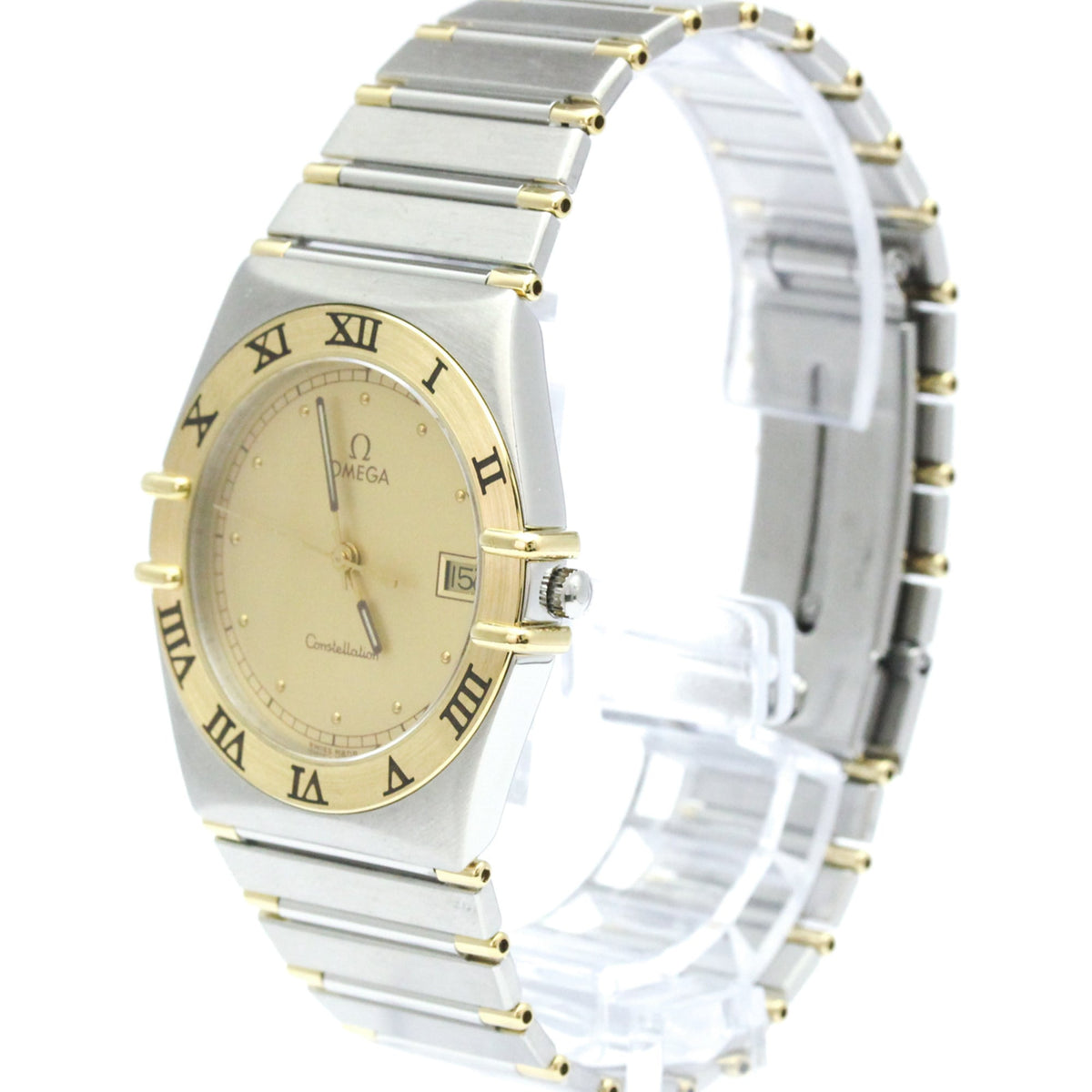 Omega Constellation Quartz Stainless Steel And Yellow Gold Watch (Pre-Owned)