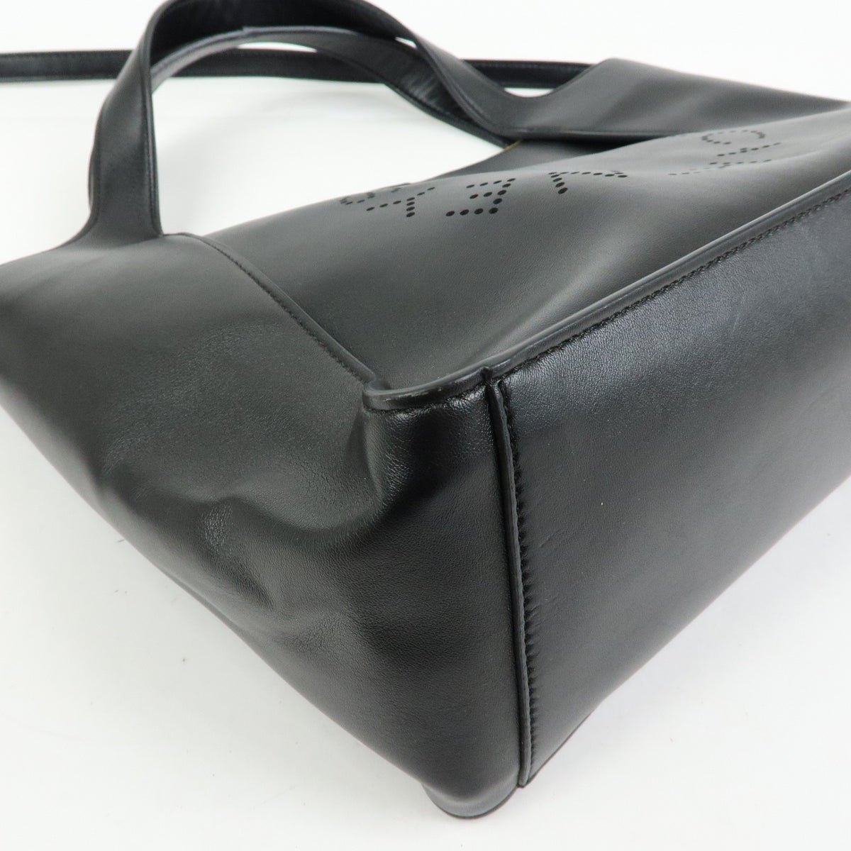 Stella Mccartney Alter Faux Leather Black Synthetic Tote Bag Bag (Pre-Owned)