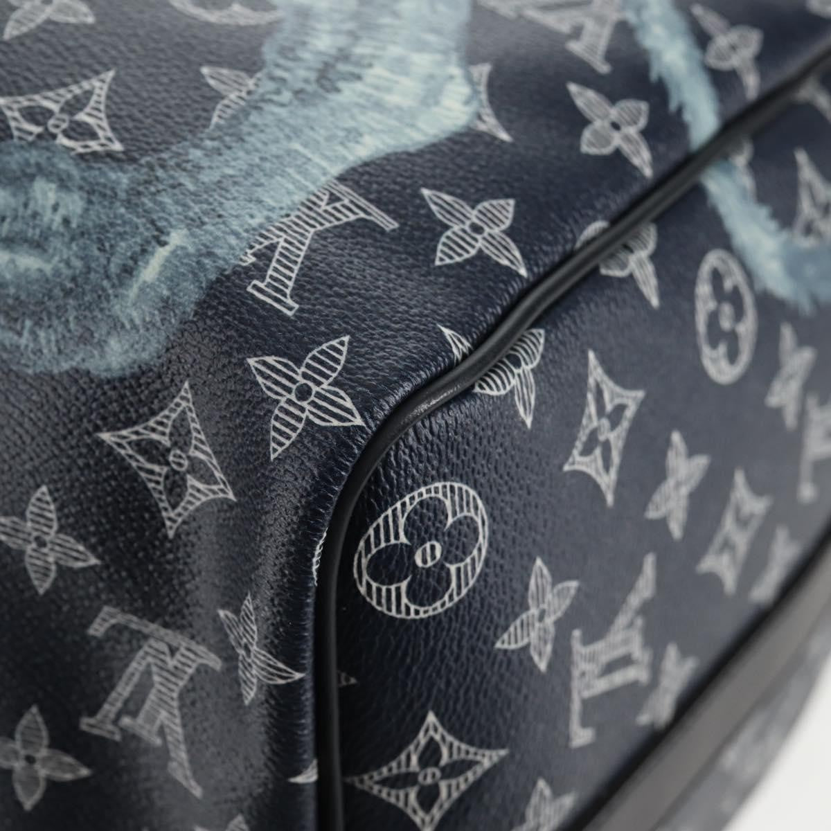 Louis Vuitton Keepall Bandouliere Limited Edition Chapman Savane Monogram Canvas Navy Canvas Travel Bag Bag (Pre-Owned)