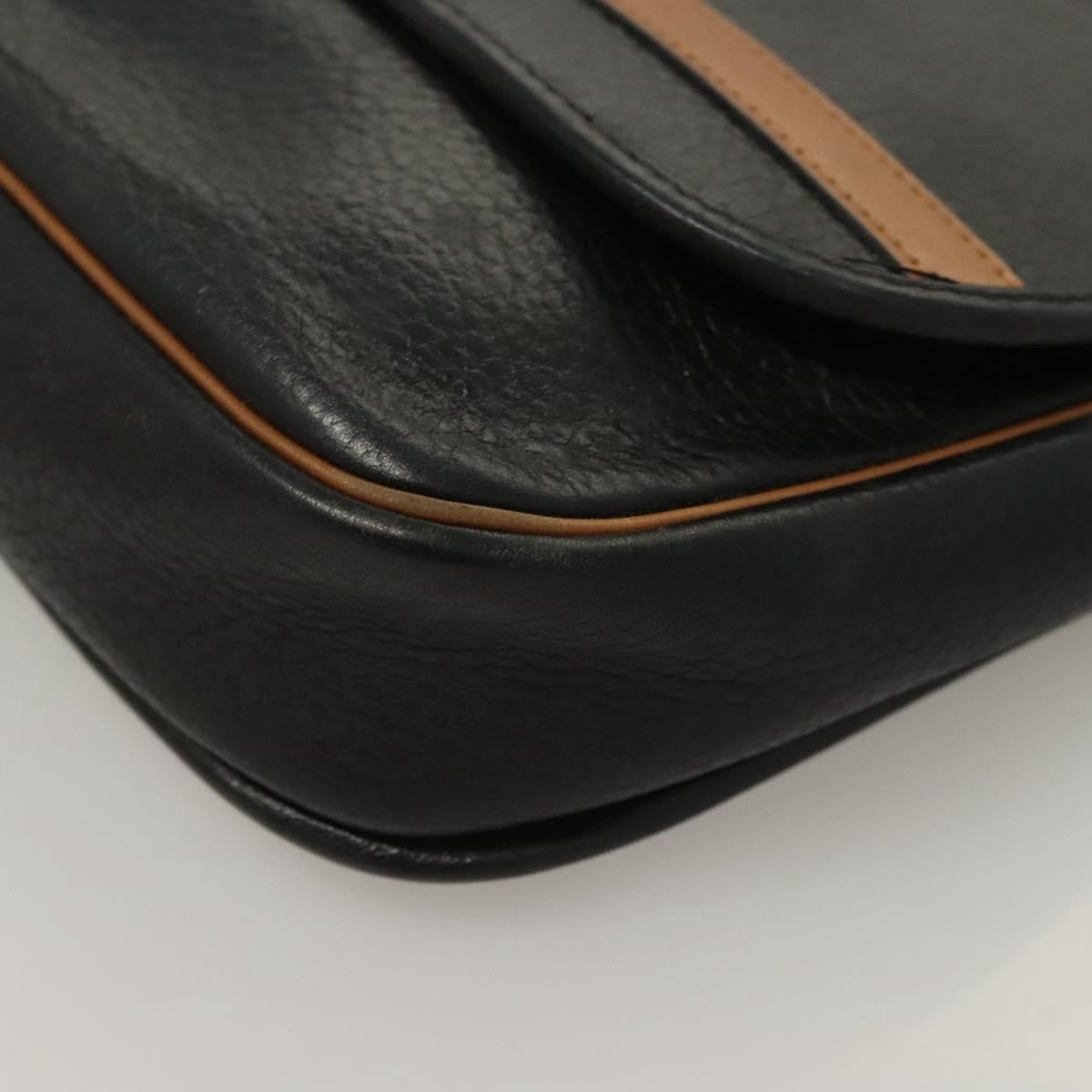 Christian Dior Vintage Trotter Leather Black Leather Clutche & Pouche Bag (Pre-Owned)