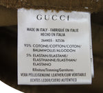 Gucci Women's Leather Laces Brown Cotton Elastane Capri Jeans Pants