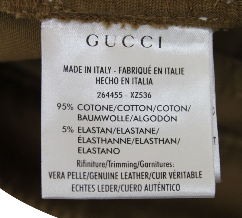 Gucci Women's Leather Laces Brown Cotton Elastane Capri Jeans Pants