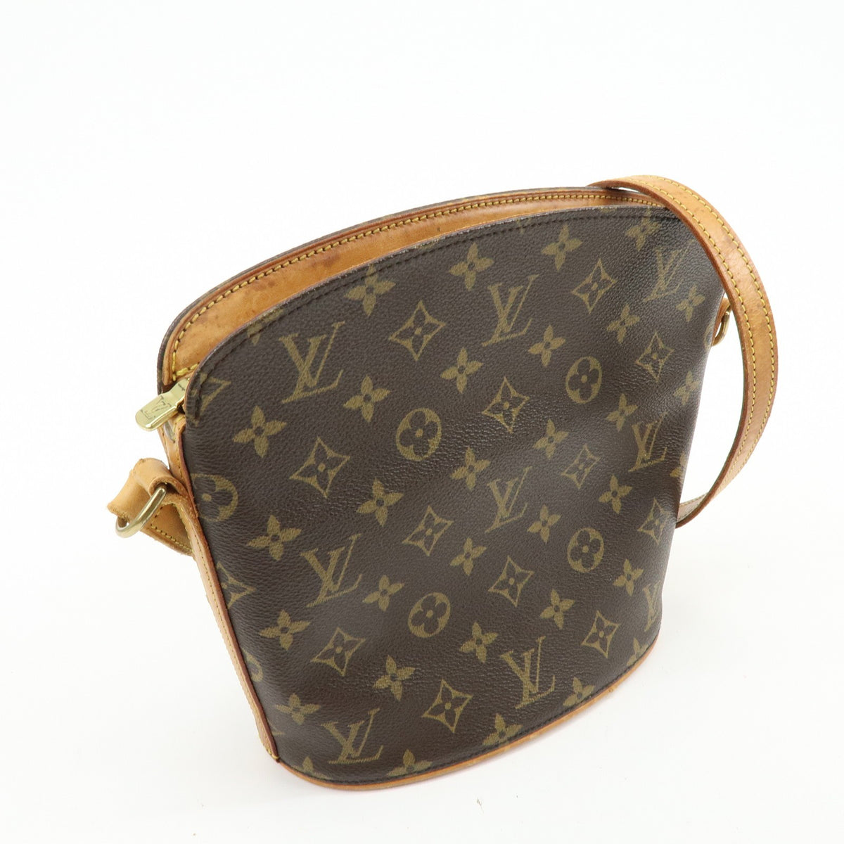 Louis Vuitton Drouot Monogram Canvas Brown Canvas Shoulder Bag Bag (Pre-Owned)