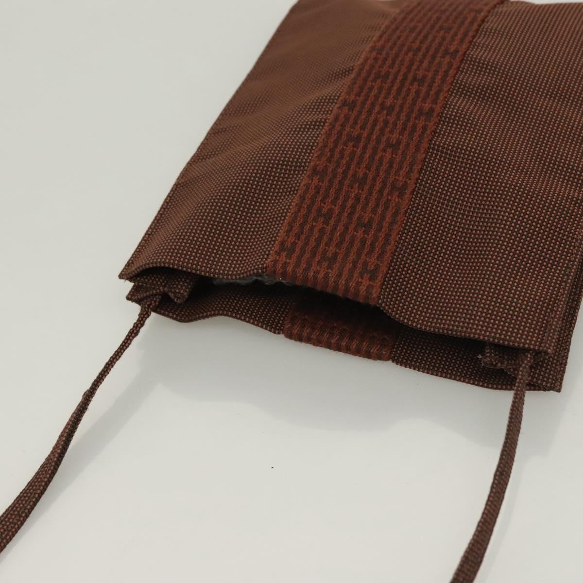 Hermes Herline Canvas Brown Canvas Crossbody Bag Bag (Pre-Owned)