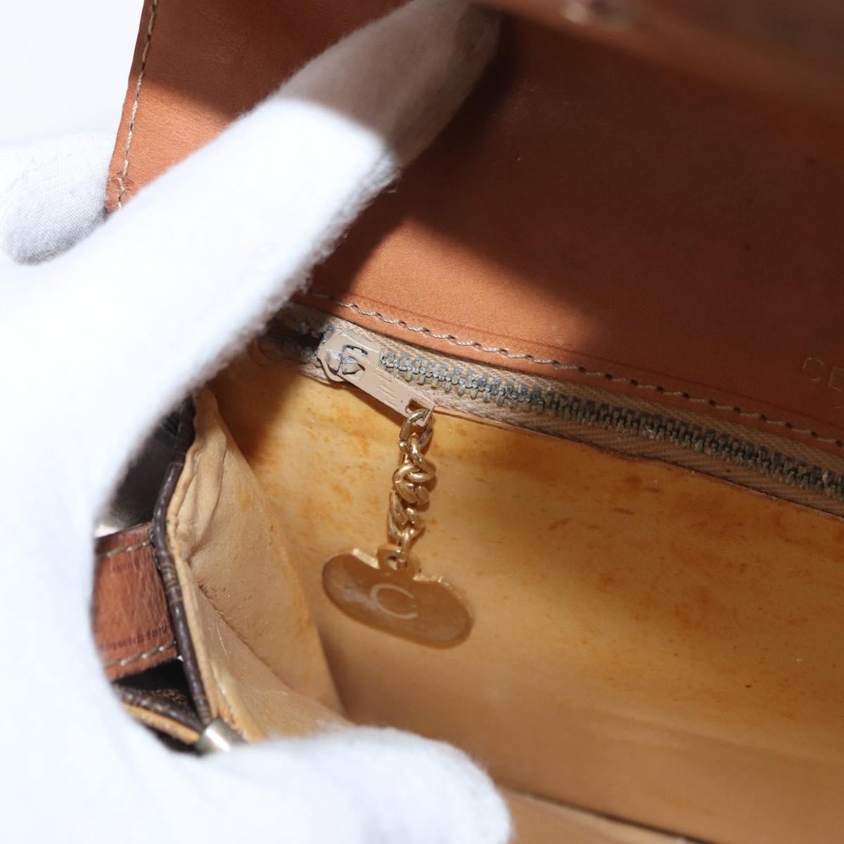 Celine Vintage Horse Carriage Macadam Canvas Brown Pvc Shoulder Bag Bag (Pre-Owned)