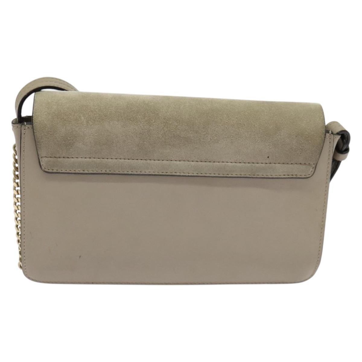 Chloe Faye Leather And Suede Beige Leather Bag (Pre-Owned)